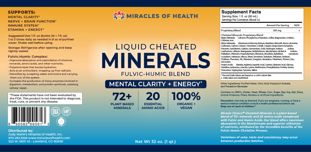 Liquid Chelated Minerals | 32 fl oz